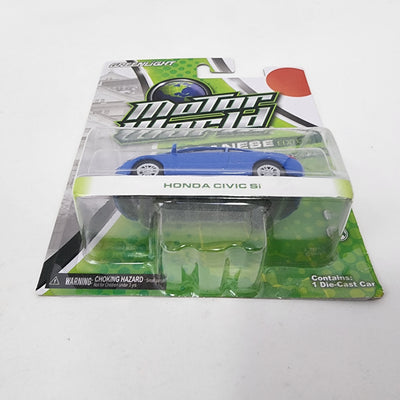 Honda Civic Si * Blue w/ Silver Rims * Greenlight Motor World Japanese Edition Series 9