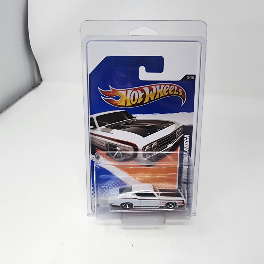 69 Ford Torino Talladega #103 * WHITE * Hot Wheels 2011