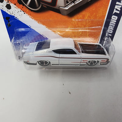 '69 Ford Torino Talladega #103 * WHITE * Hot Wheels 2011