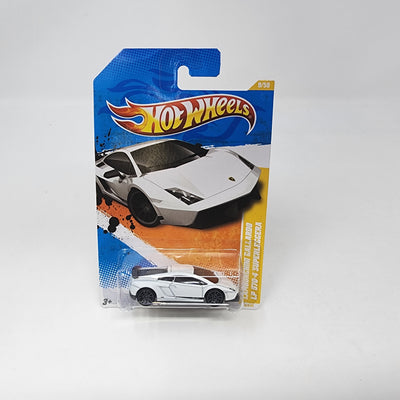 Lamborghini Gallardo LP 570-4 Superleggera #9 * WHITE * Hot Wheels 2011
