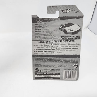 Lamborghini Gallardo LP 570-4 Superleggera #9 * WHITE * Hot Wheels 2011