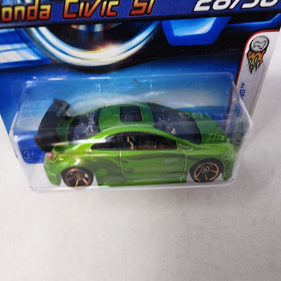 Honda Civic Si #28 * Green w/ FTE Rims * Hot Wheels 2006