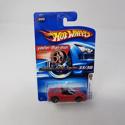 Ferrari F430 Spider #33 * RED w/ FTE Rims * Hot Wheels 2006
