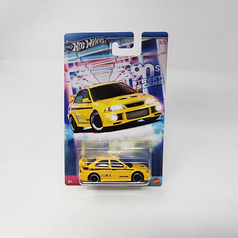Mitsubishi Lancer Evolution VI * Yellow * Hot Wheels 90s Street Scene