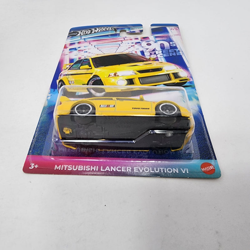 Mitsubishi Lancer Evolution VI * Yellow * Hot Wheels 90s Street Scene