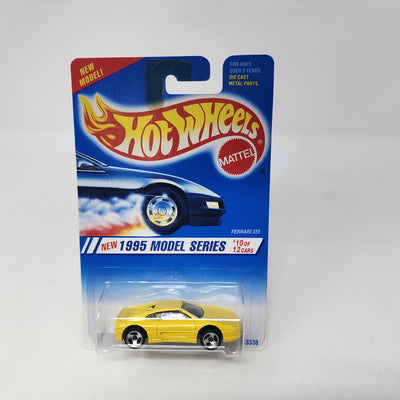 Ferrari 355 #350 * Yellow w/ 3sp Rims * Hot Wheels Blue Card