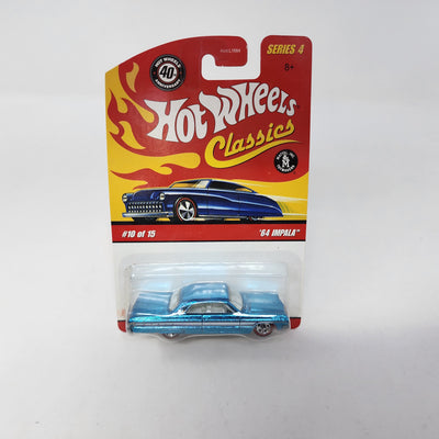 '64 Impala #10 * Ice Blue * Hot Wheels Classics