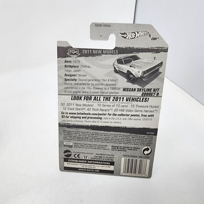 Nissan Skyline H/T 2000GT-R #22 * White * Hot Wheels 2011
