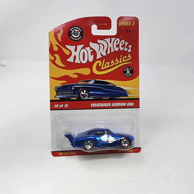 Volkswagen Karmann Ghia #6 * BLUE * Hot Wheels Classics