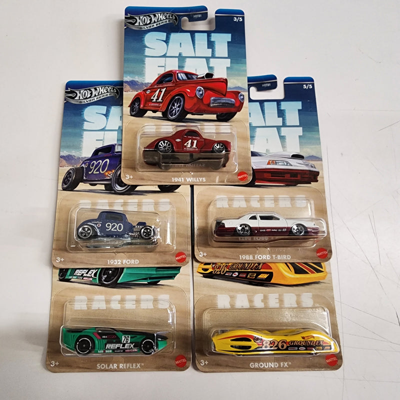 New! 5 Car Set * 2025 Hot Wheels Salt Flat Racers Series