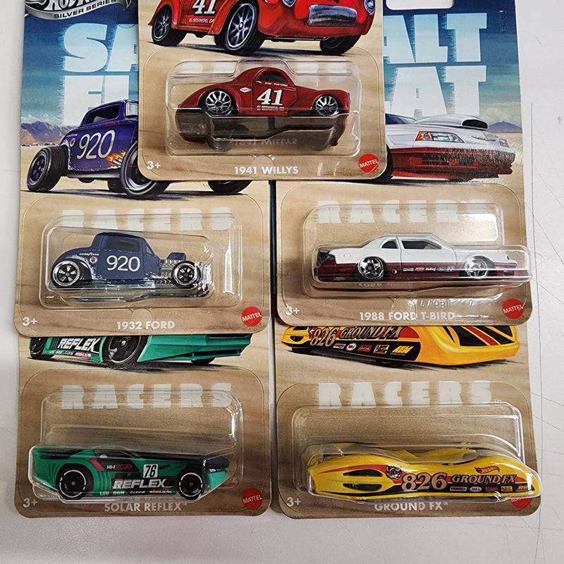 New! 5 Car Set * 2025 Hot Wheels Salt Flat Racers Series
