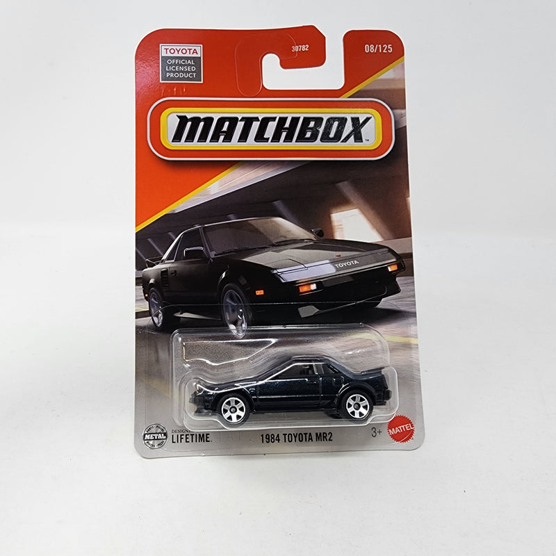 1984 Toyota MR2 BLACK * w/ HEAD LIGHTS UP * 2025 Matchbox Basic Mainline Case H