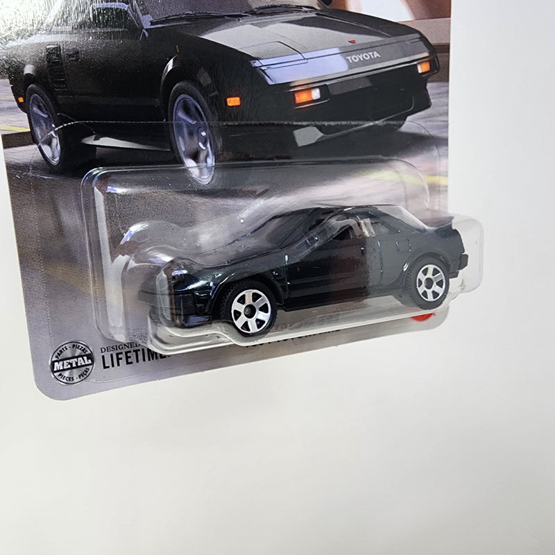 1984 Toyota MR2 BLACK * w/ HEAD LIGHTS UP * 2025 Matchbox Basic Mainline Case H