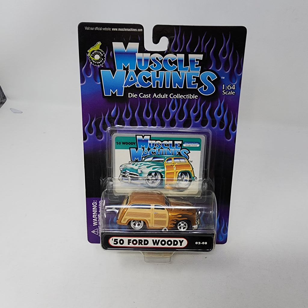 MUSCLE MACHINES 1:18 ’50 FORD WOODY ミニカー 50 Ford Woody * Brown * Muscle Machines – Wheelcollectors LLC