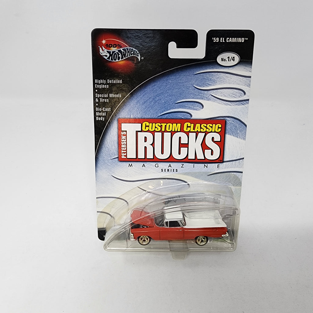 59 El Camino * Orange/White * Hot Wheels 100% Trucks
