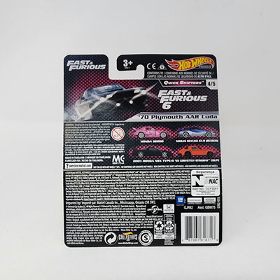 '70 Plymouth AAR Cuda * Hot Wheels Fast & Furious Quick Shifters