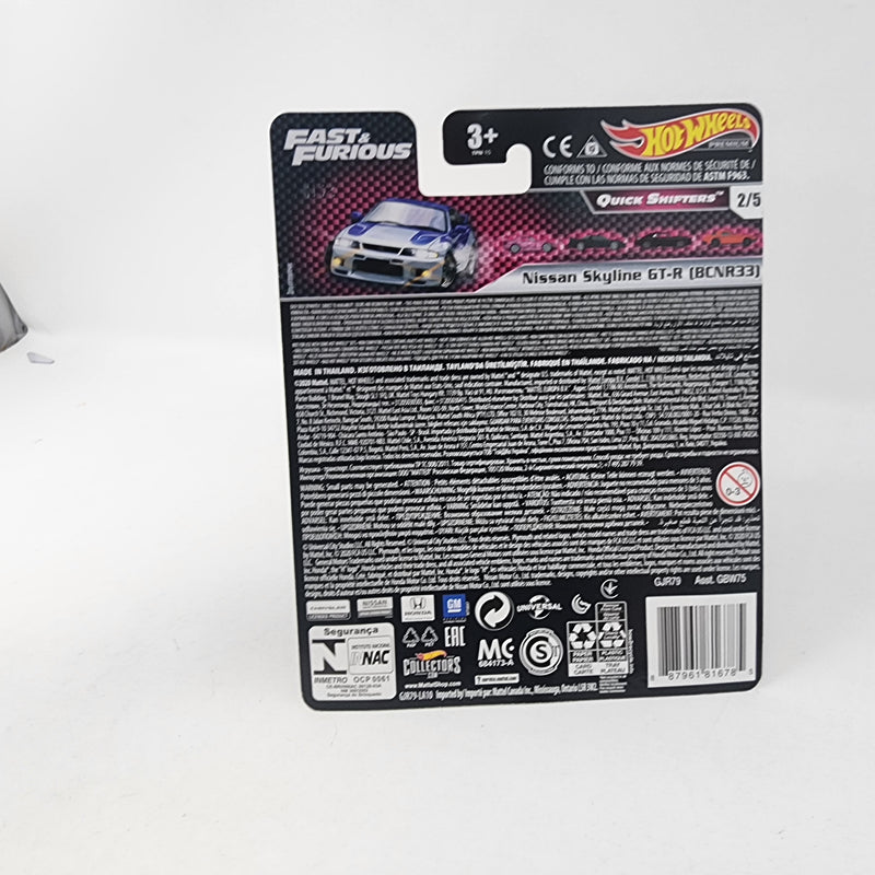 Nissan Skyline GT-R BCNR33 * Hot Wheels Fast & Furious QUICK SHIFTERS