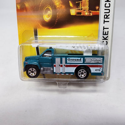 GMC Bucket Truck #75 * Teal * Matchbox Basic