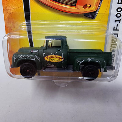 1956 Ford F-100 Pickup #56 * Dark Green * Matchbox Basic
