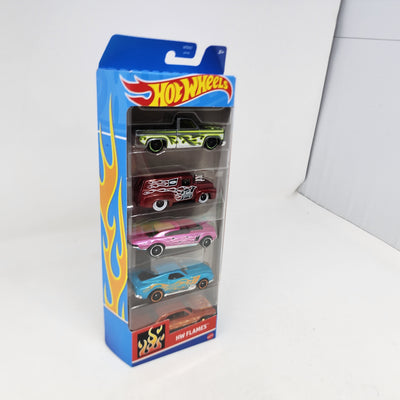 Flames * 5 Pack * Hot Wheels Gift Pack w/ Silverado