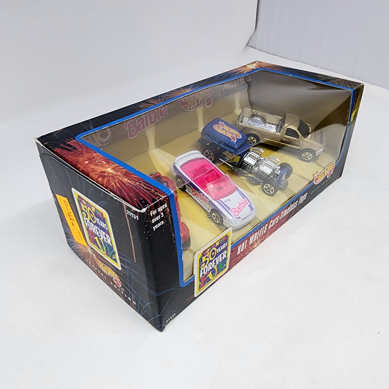 4 Car Set UNO, Barbie, He-Man * Hot Wheels 50 Years Forever Timeless Toys