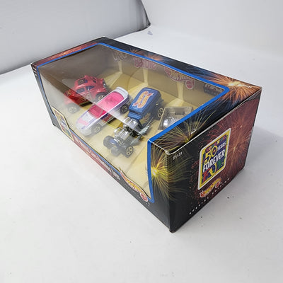 4 Car Set UNO, Barbie, He-Man * Hot Wheels 50 Years Forever Timeless Toys