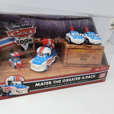 Mater The Greater 4-Pack * Disney Pixar CARS TOON New Sealed in Box