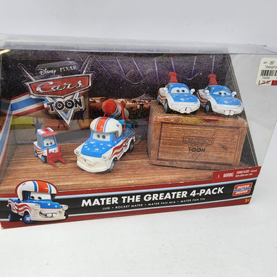 Mater The Greater 4-Pack * Disney Pixar CARS TOON New Sealed in Box