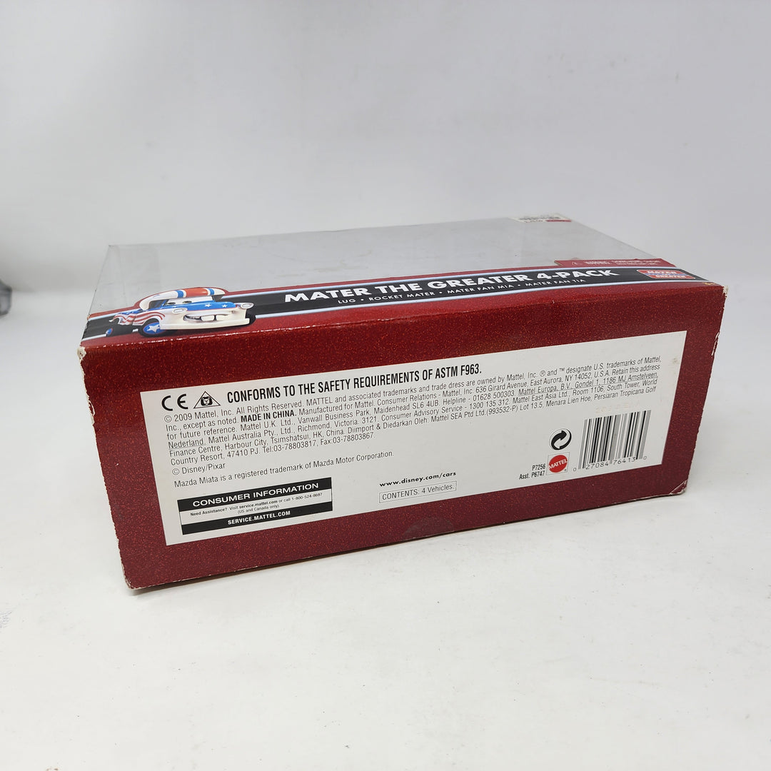 Mater The Greater 4-Pack * Disney Pixar CARS TOON New Sealed in