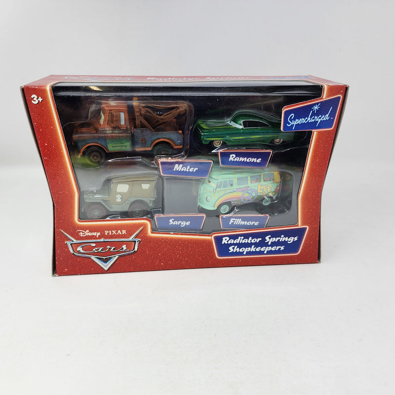 Radiator Springs Shopkeepers * Disney Pixar CARS Supercharged  New Sealed in Box