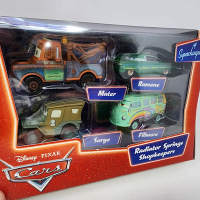 Radiator Springs Shopkeepers * Disney Pixar CARS Supercharged  New Sealed in Box