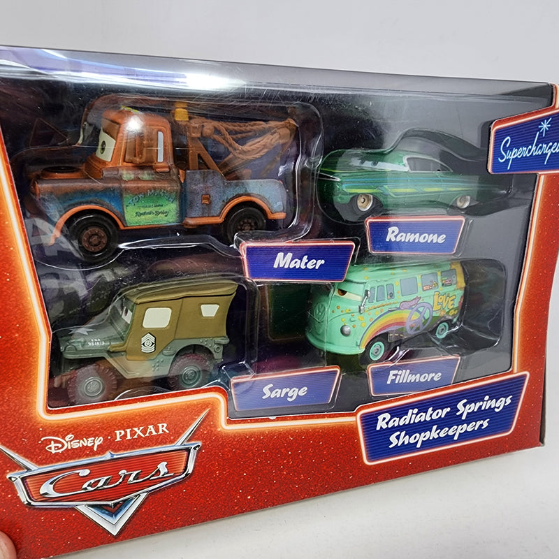 Radiator Springs Shopkeepers * Disney Pixar CARS Supercharged  New Sealed in Box