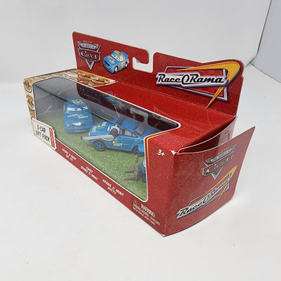 3-Car Gift Pack Race O Rama Spare O Mint & Pit Crew * Disney Pixar CARS
