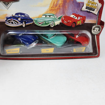 Sponsorless McQueen Flo, Doc * Disney Pixar The World of CARS  Story Tellers