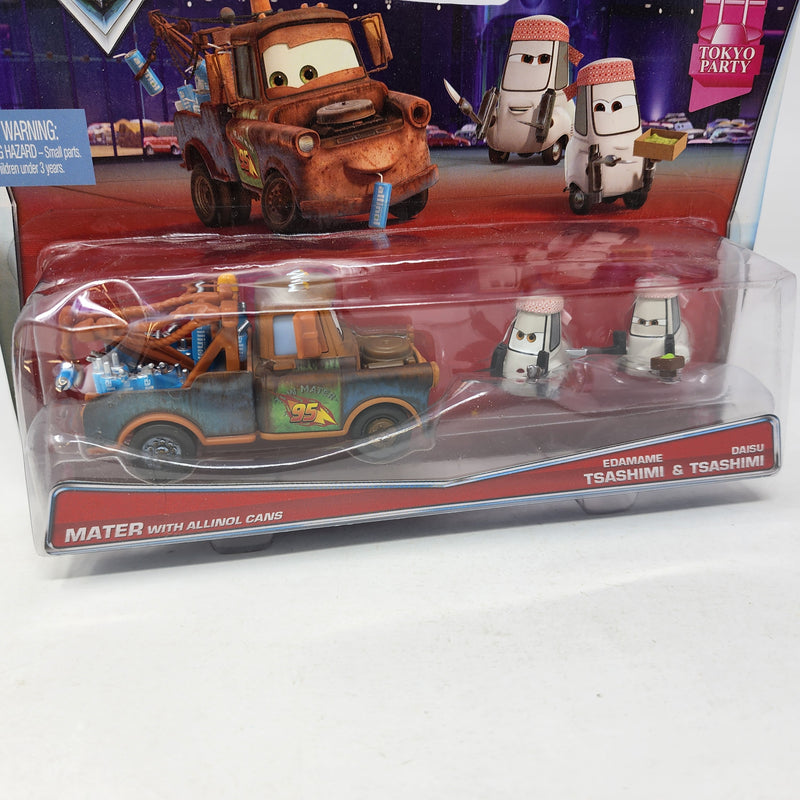 Mater w/ Allinol Cans & Edamame, Daisu Tokyo Party * Multi-Pack * Disney Pixar Cars