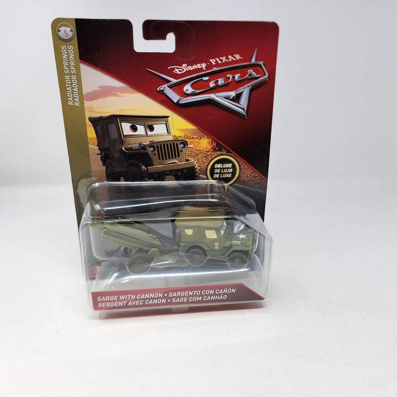 Sarge with Cannon * Disney Pixar CARS * Deluxe Series