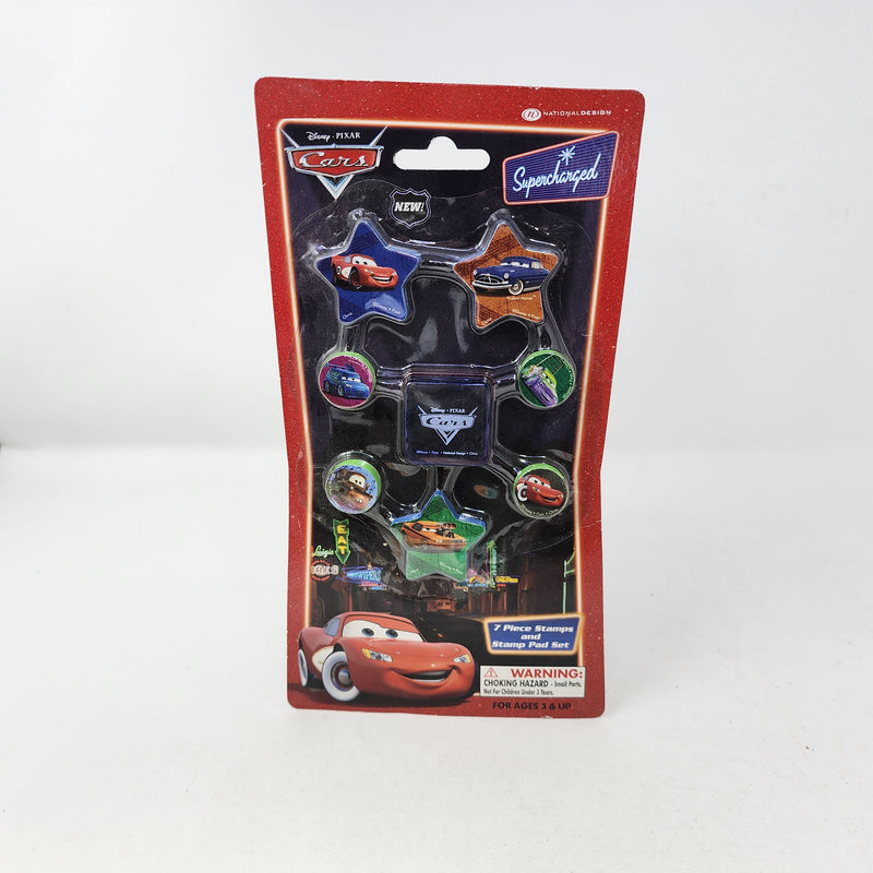 7 Piece Stamps & Stamp Pad * Disney Pixar CARS Supercharged