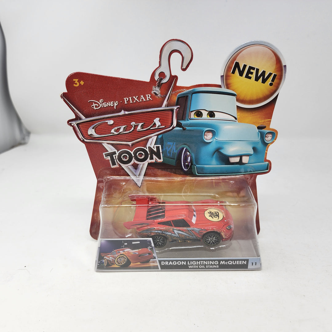 Dragon Lightning McQueen w/ Oil Stains 11 * Disney Pixar CARS TOON