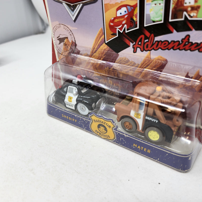 Sheriff & Mater *  Radiator Springs * Disney Pixar The World of CARS Mini Adventures