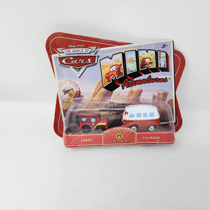 Sarge & Fillmore *  Radiator Springs Fire * Disney Pixar The World of CARS Mini Adventures