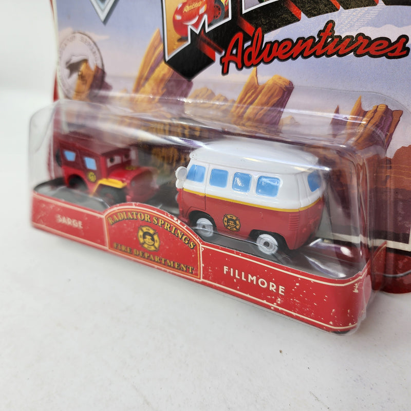 Sarge & Fillmore *  Radiator Springs Fire * Disney Pixar The World of CARS Mini Adventures