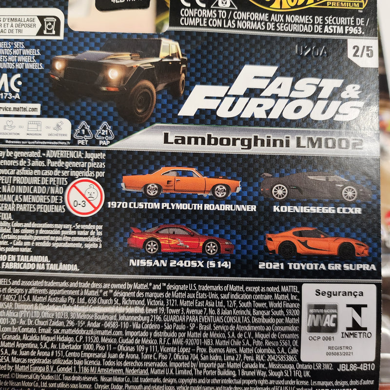 New!!  Complete 5 Car Set Case L * 2025 Hot Wheels Fast & Furious Koenigsegg, Roadrunner