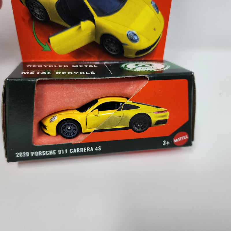 2020 Porsche 911 Carrera 4S * Yellow * 2025 Matchbox Moving Parts Case F
