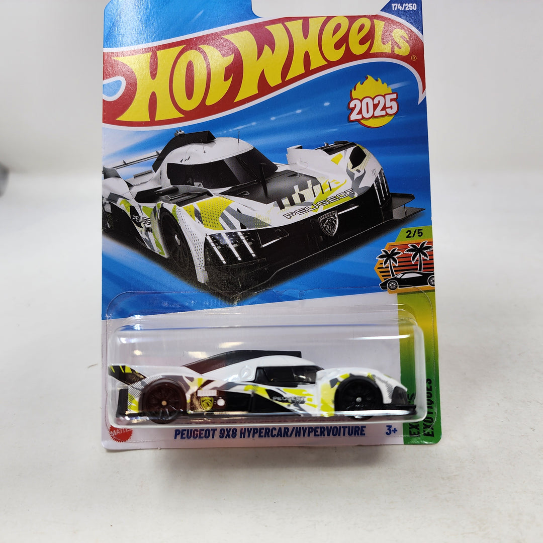 Peugeot 9X8 Hypercar #174 * WHITE * 2025 Hot Wheels NEW! N Case