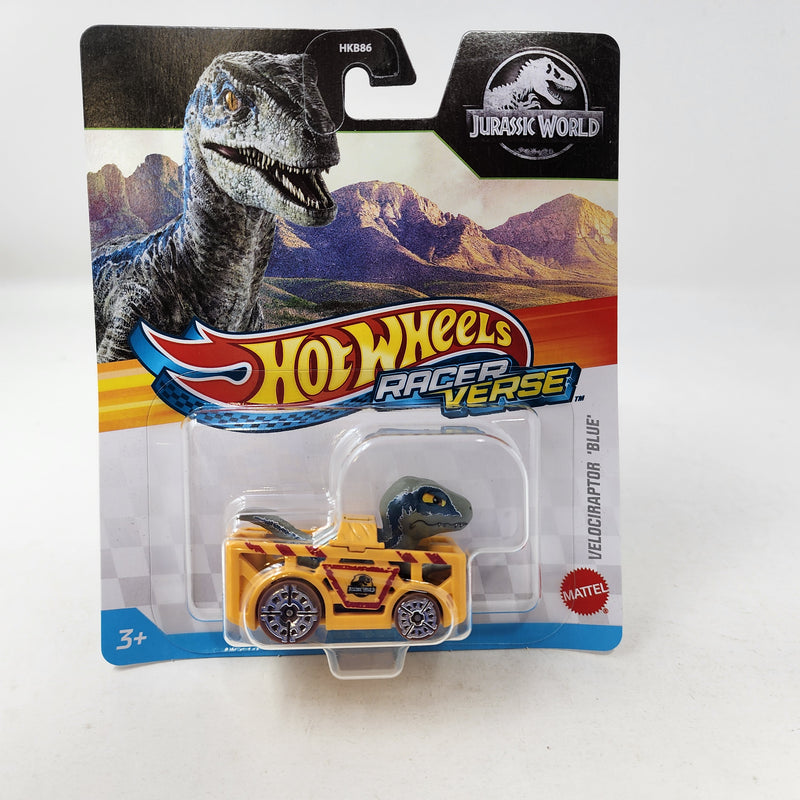Velociraptor Blue * 2025 Hot Wheels Racer Verse NEW! Case F * Jurassic World