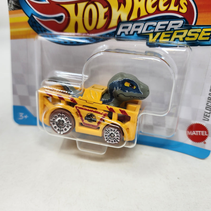 Velociraptor Blue * 2025 Hot Wheels Racer Verse NEW! Case F * Jurassic World