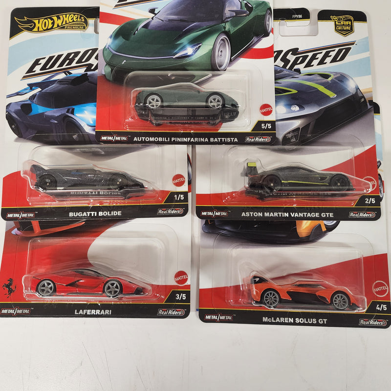 5 Car Set * 2025 Hot Wheels Car Culture EURO SPEED * Case L