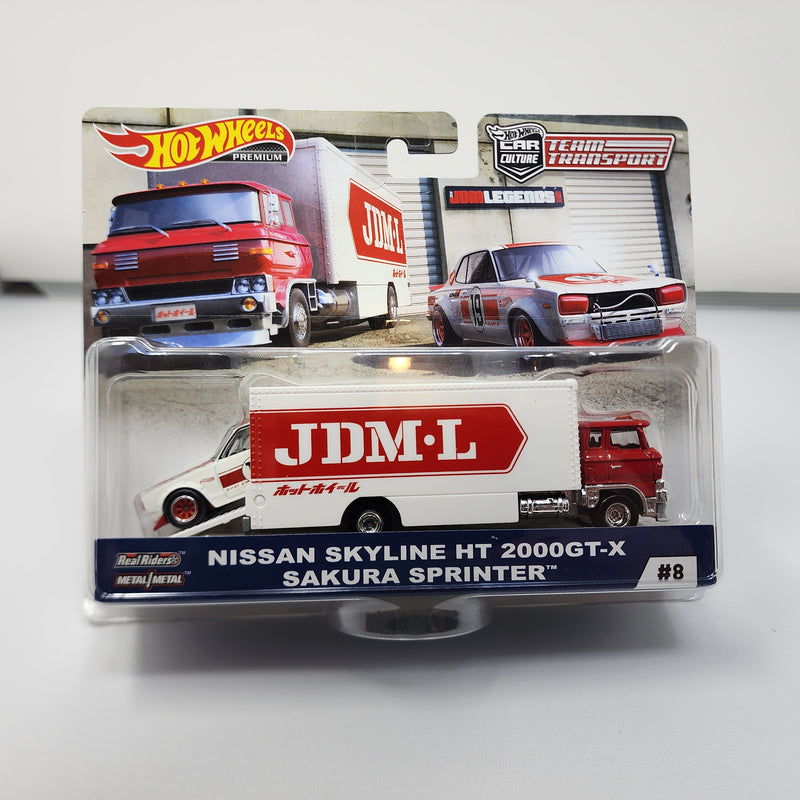Nissan Skyline HT 2000GT-X & Sakura Sprinter Hot Wheels Team Transport * Bad Card