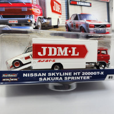 Nissan Skyline HT 2000GT-X & Sakura Sprinter Hot Wheels Team Transport * Bad Card
