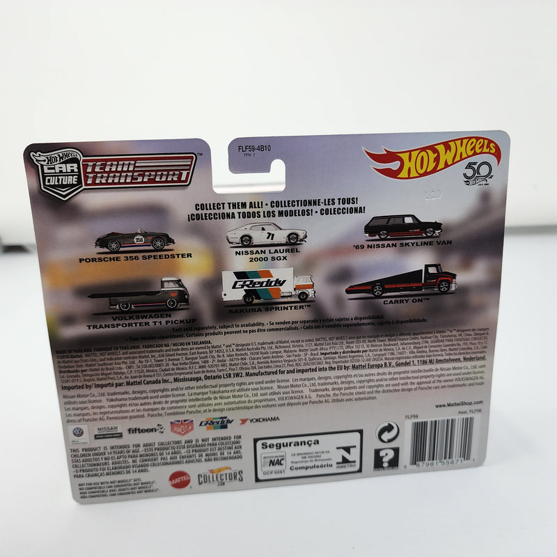 Nissan Laurel 2000 SGX & Sakura Sprinter Greddy * Hot Wheels Car Culture Team Transport